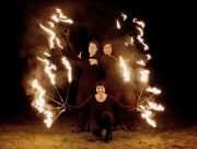 Feuershow auf Burgruine Fleckenstein - Foto: Gruppe  "Armati Equites"