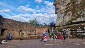 Ritterkämpfe der Gruppe „Armati Equites" auf Burg Fleckenstein - Foto: Anette Lang