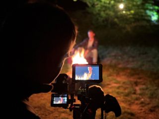 Dreharbeiten im Dahner Felsenland mit Moderator Arndt Reisenbichler_Foto Adrian Stilgenbauer