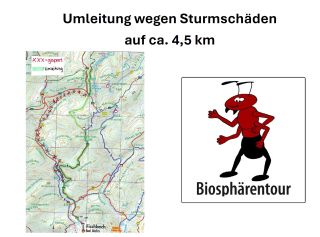 Sperrung und Umleitung Radweg "Biosphären-Tour" Sperrung und Umleitung Radweg "Biosphären-Tour"